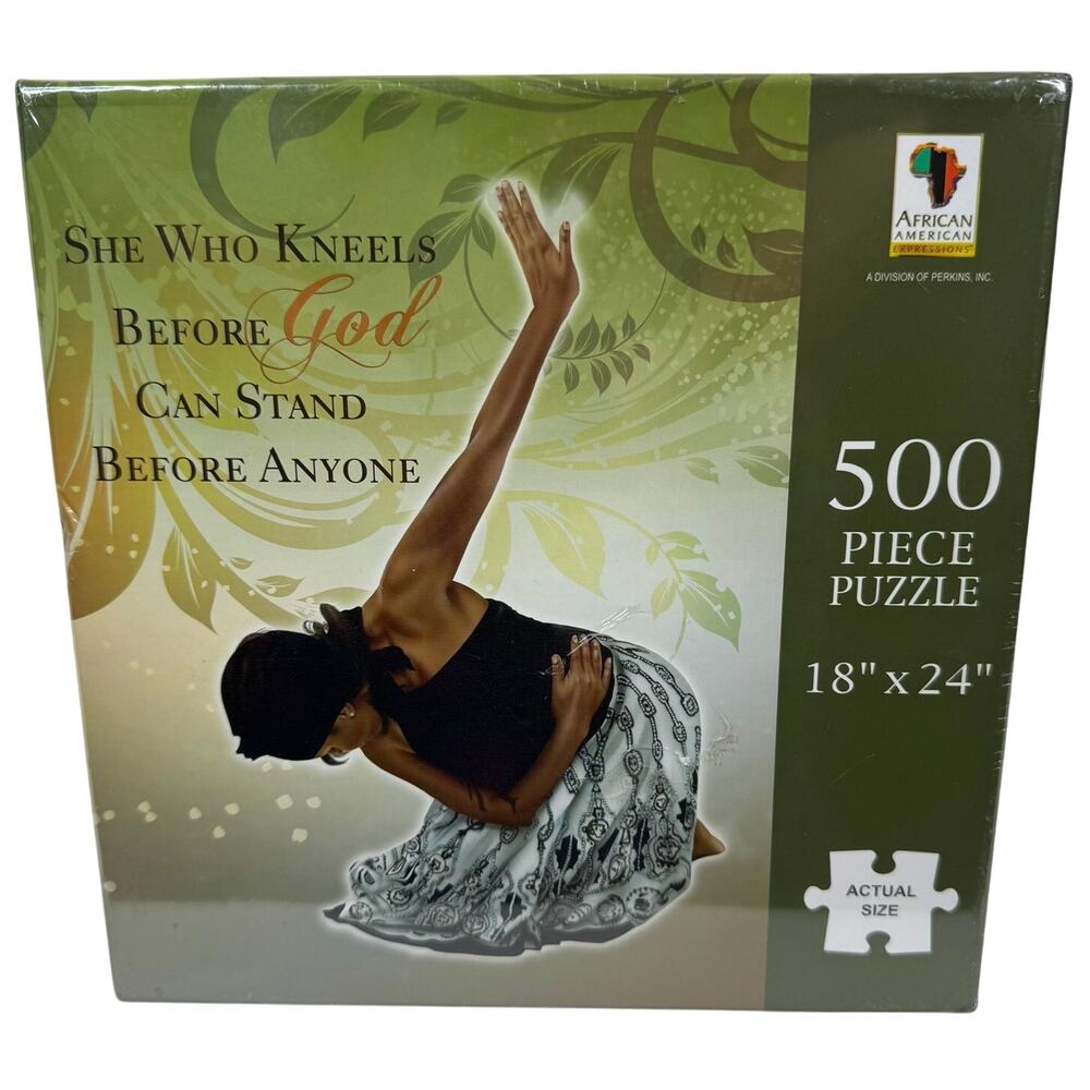 African American Expression She Who Kneels before God 500 Piece Puzzle‎ Sealed
